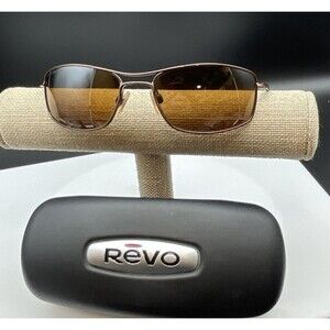 Revo Calibrate RE9015-01 Polarized Brown Metal Sunglasses 60mm w/ Original Case